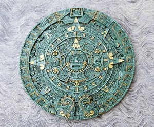 纪念品复制的伟大的日历石，阿兹台克人，16世纪